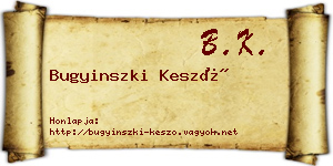 Bugyinszki Kesző névjegykártya